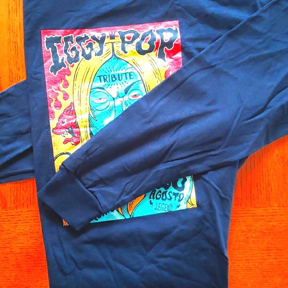 ONE OF A KIND 🖤🐈‍⬛ IGGY POP Tribute Concert Tee Long Sleeve - Picture 2 of 4